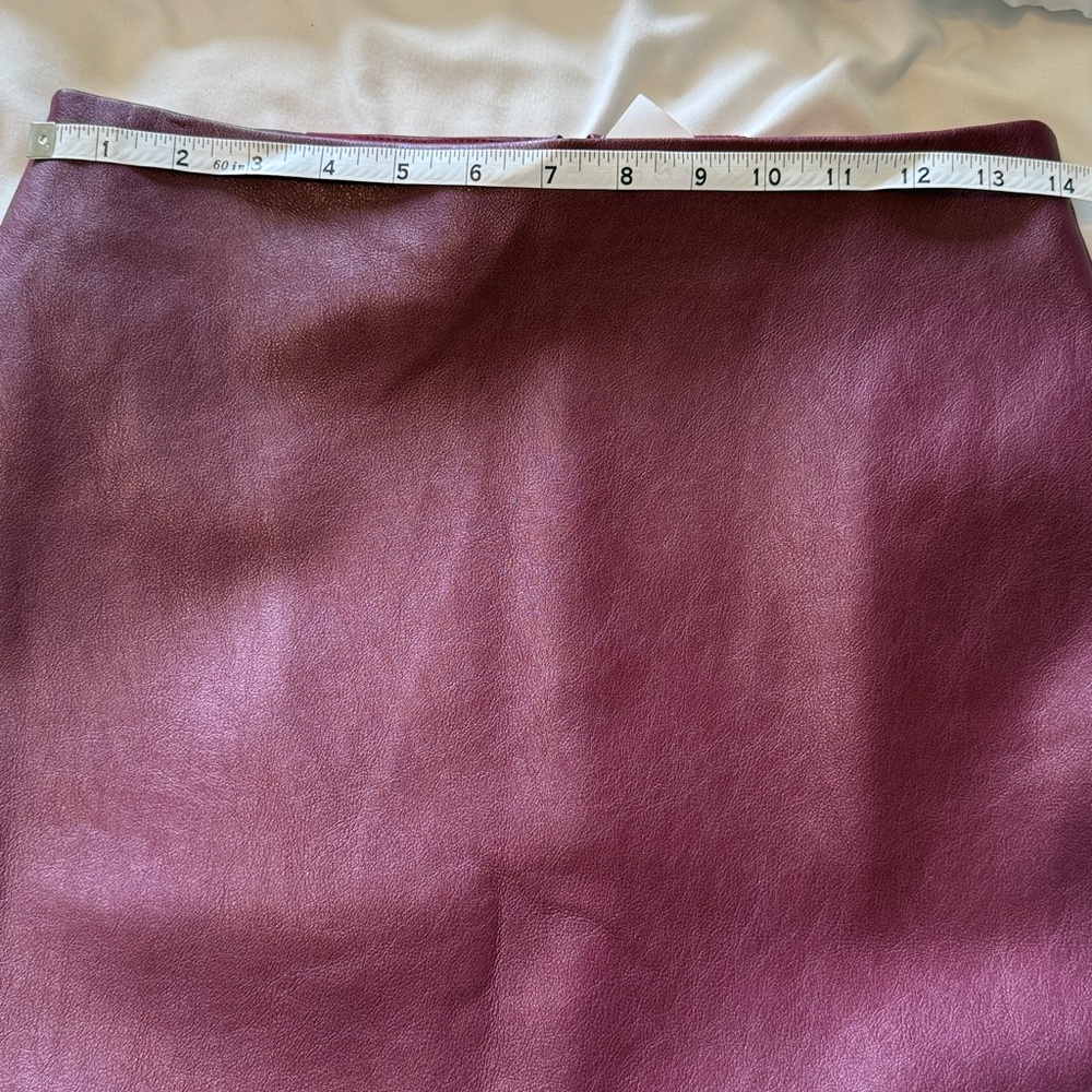 J. Crew Rich Purple Leather Pencil Skirt - Picture 4 of 7